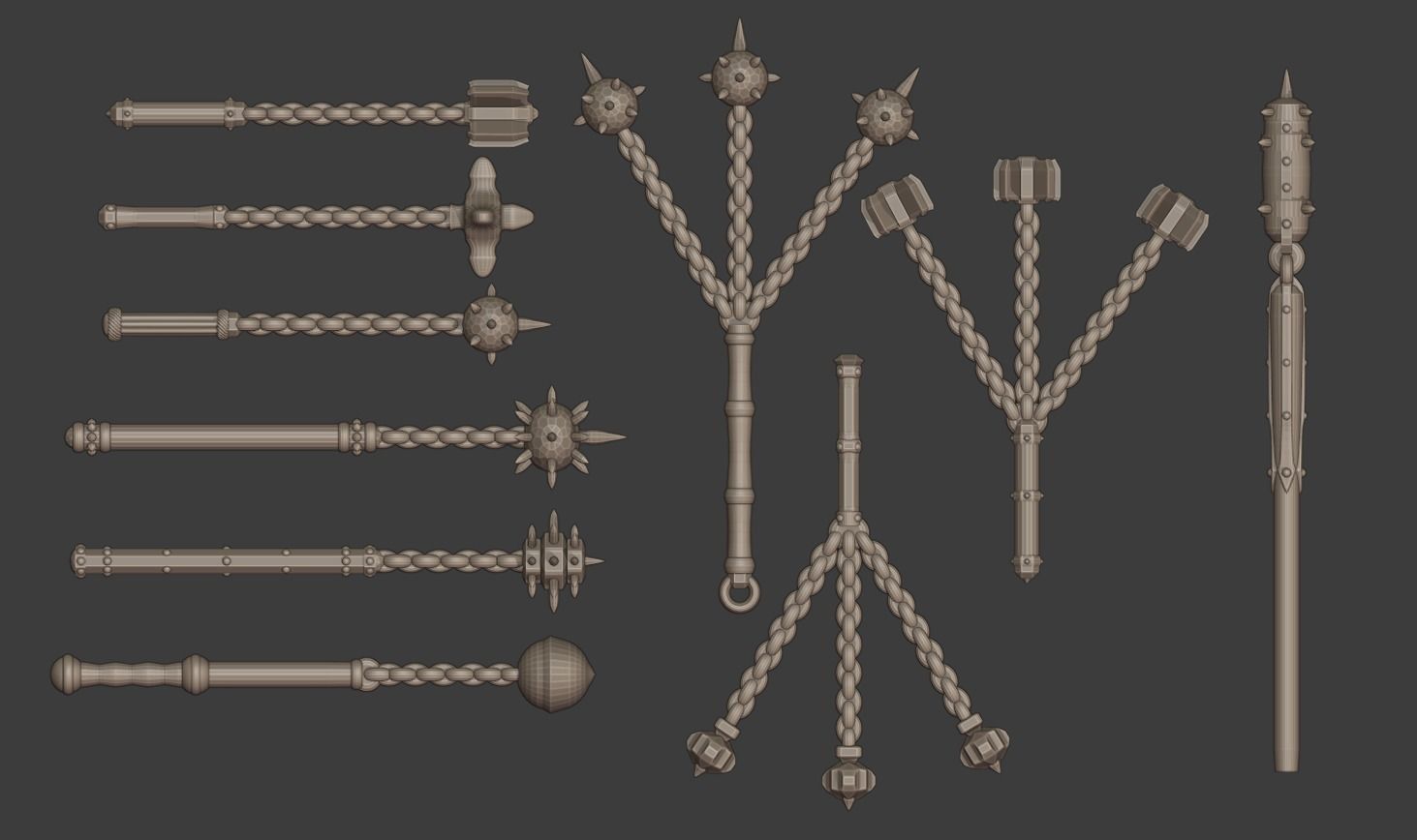 100Plus European Renaissance Weapons Complete 3D print model_9