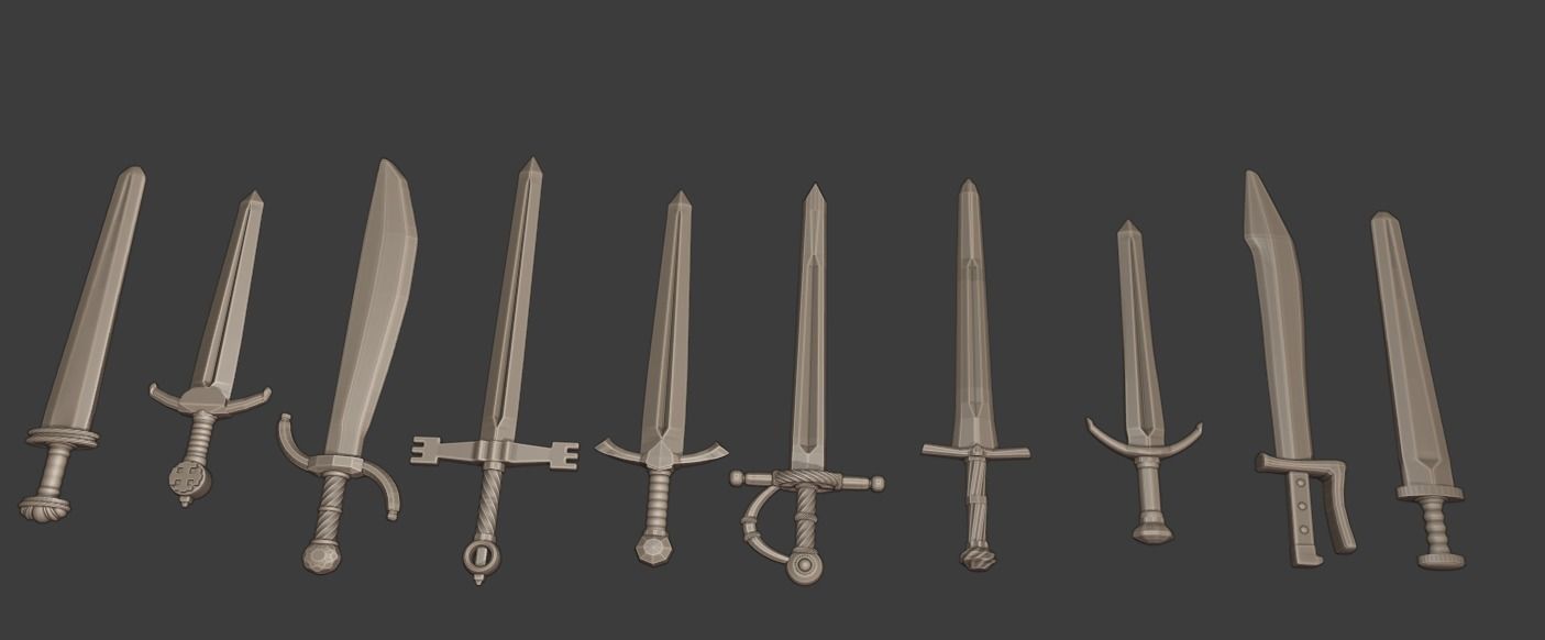 100Plus European Renaissance Weapons Complete 3D print model_1