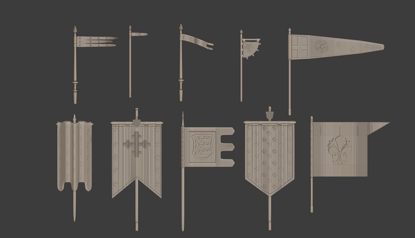 100Plus European Renaissance Weapons Complete 3D print model_5