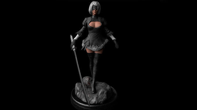 Nier Automata Low-poly 3D model