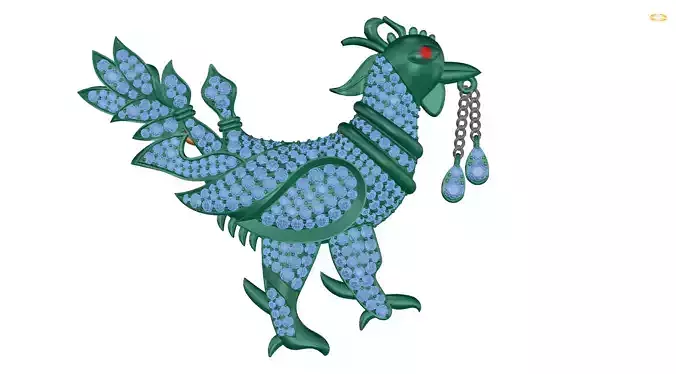 pendant chinese rooster