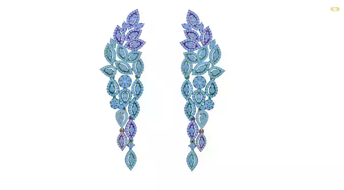 earring pair of earrings with leaves