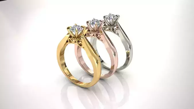 Solitaire Ring 5mm Stone 