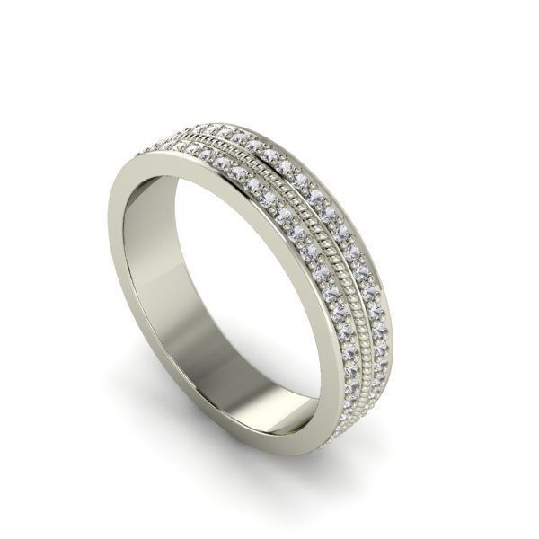 Model 708 8 US Size Ring Auger Pave Diamond 3D print model_5