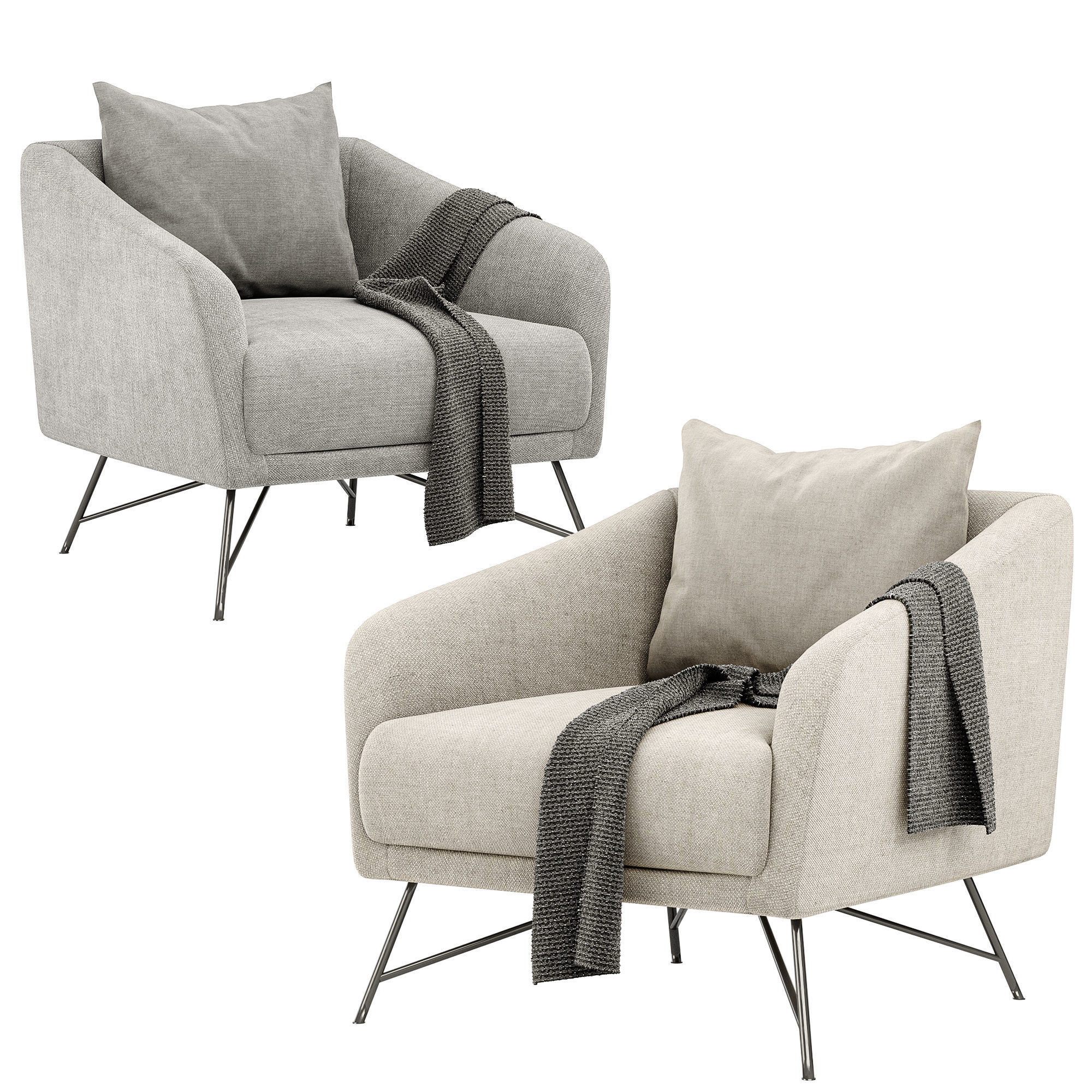 Betty armchair on My home collection 3D model_3