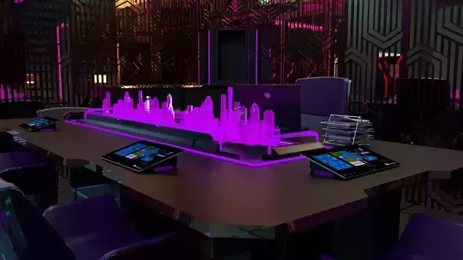 Futuristic Executive Table  3D model