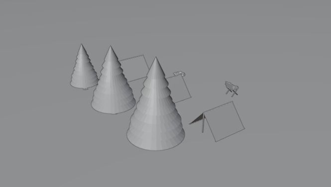 Camping set Free 3D model_8