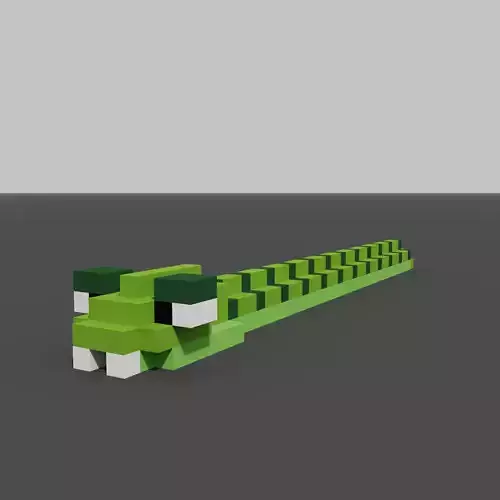 Voxel Snake character for Unity or Animation