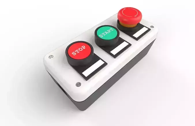 Power Switch M4 Low-poly 3D model
