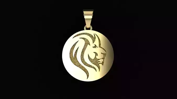 Lion necklace 3D print model