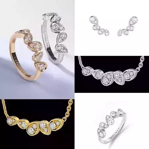 Fashion Jewelry Set Pack by Chaumet 3D print model Fashion Jewelry Set Pack by Chaumet 3D print model