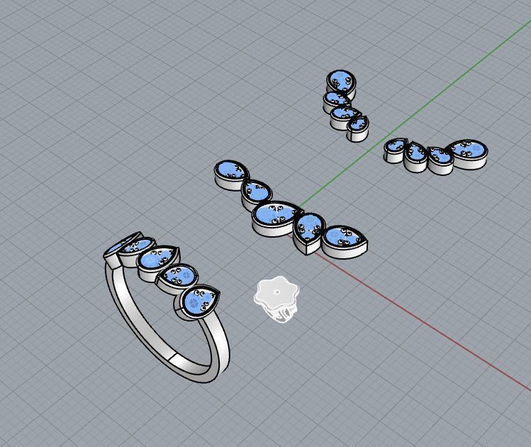 Fashion Jewelry Set Pack by Chaumet 3D print model_1