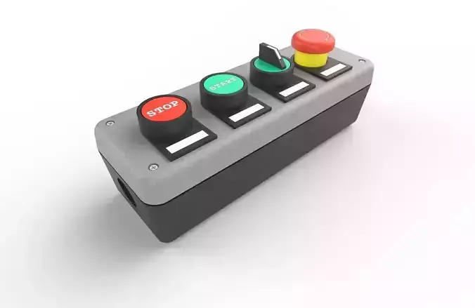 Power Switch M5 Low-poly 3D model
