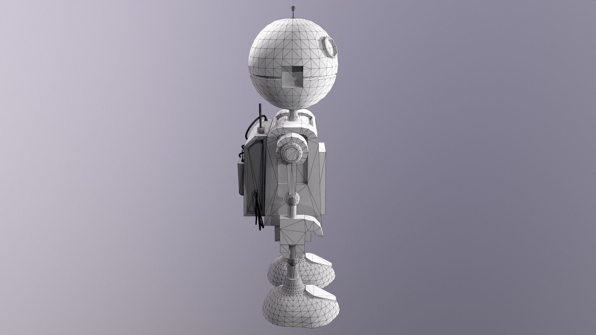 Sci-Fi Robot Low-poly 3D model_16