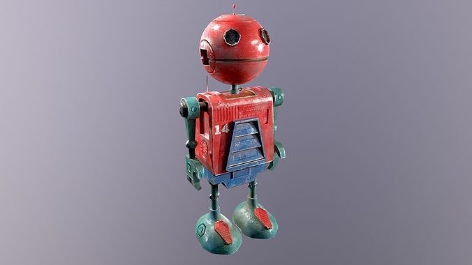 Sci-Fi Robot Low-poly 3D model