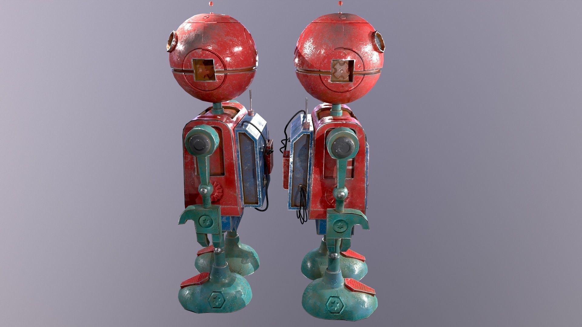 Sci-Fi Robot Low-poly 3D model_20