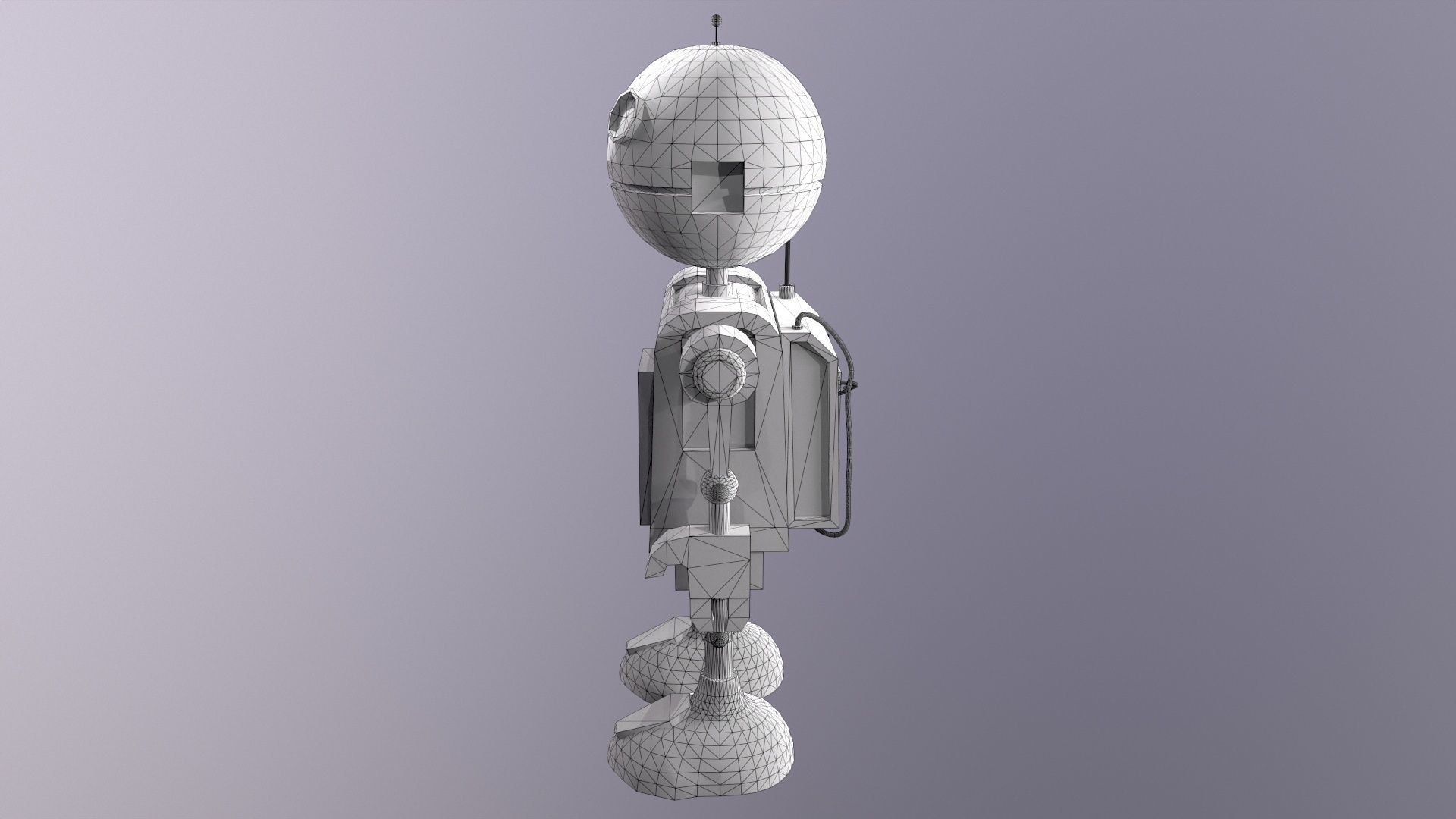 Sci-Fi Robot Low-poly 3D model_8
