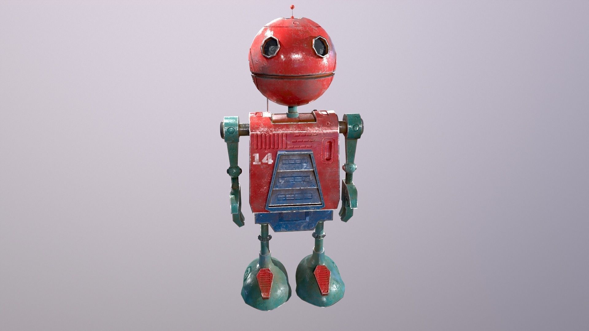 Sci-Fi Robot Low-poly 3D model_3