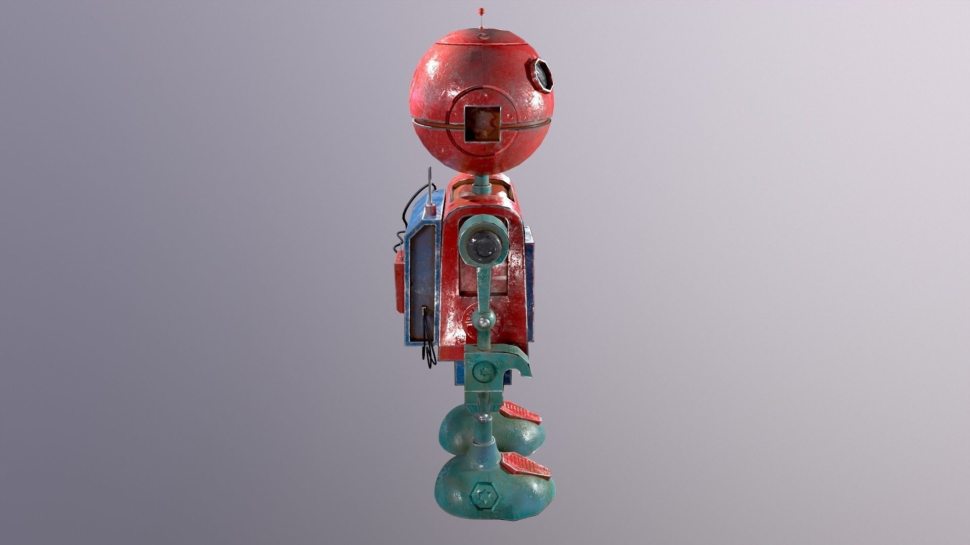 Sci-Fi Robot Low-poly 3D model_15