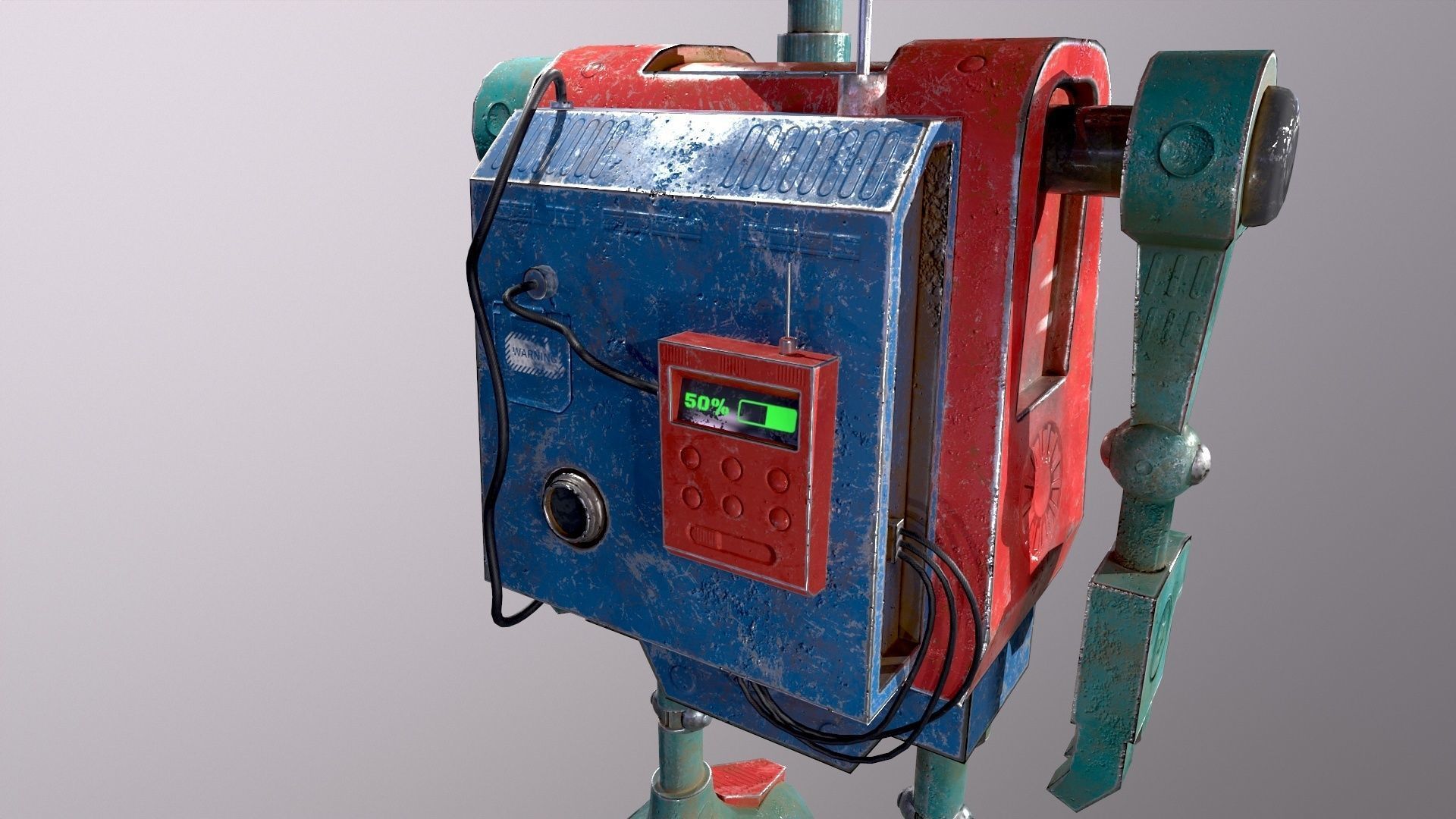 Sci-Fi Robot Low-poly 3D model_18