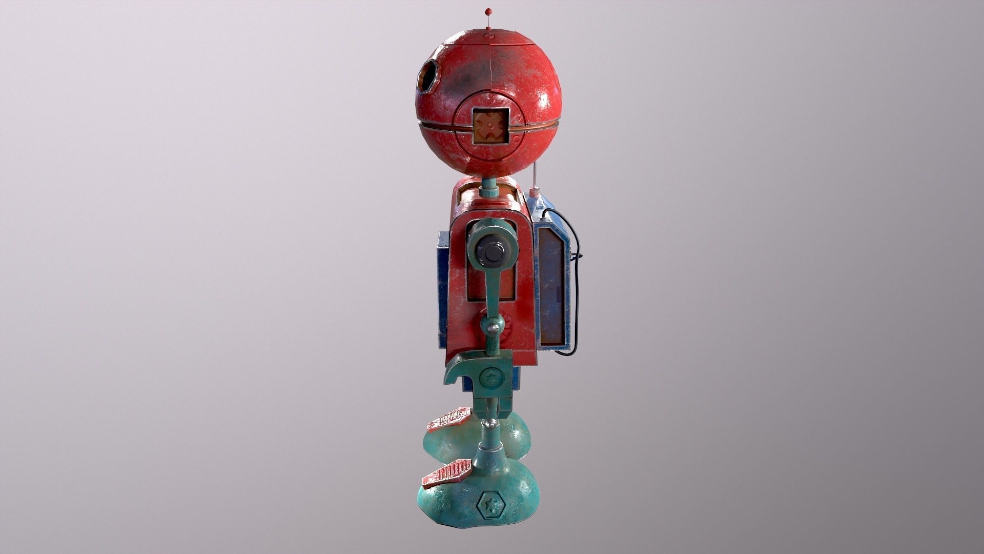 Sci-Fi Robot Low-poly 3D model_7