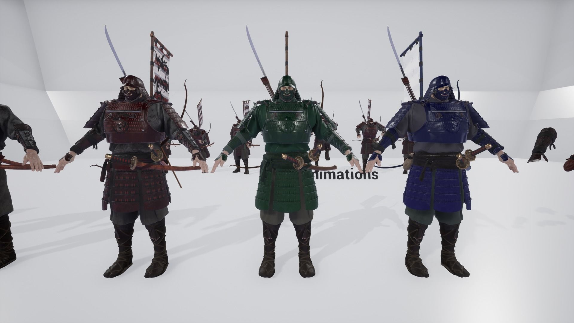 Orc heavy samurai Low-poly 3D model_13