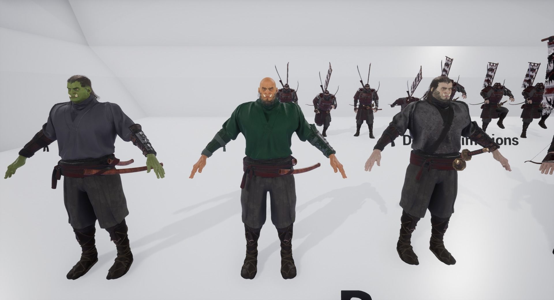 Orc heavy samurai Low-poly 3D model_24