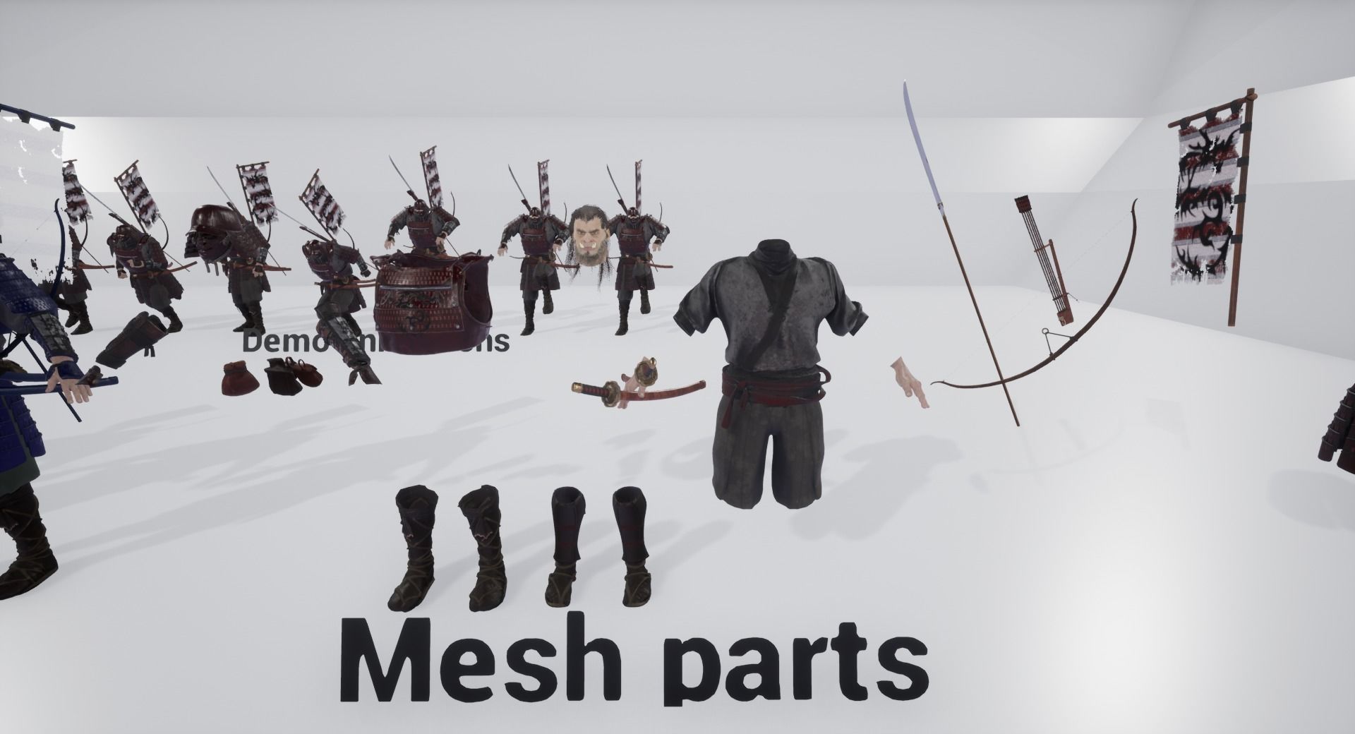 Orc heavy samurai Low-poly 3D model_20