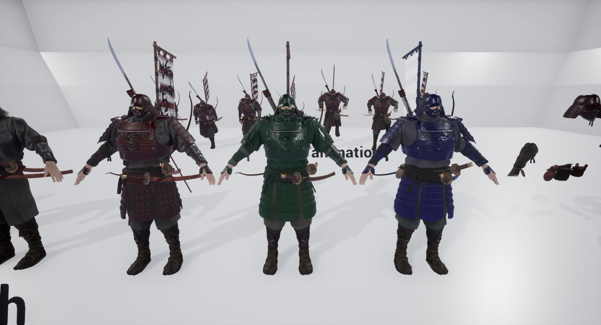 Orc heavy samurai Low-poly 3D model_22