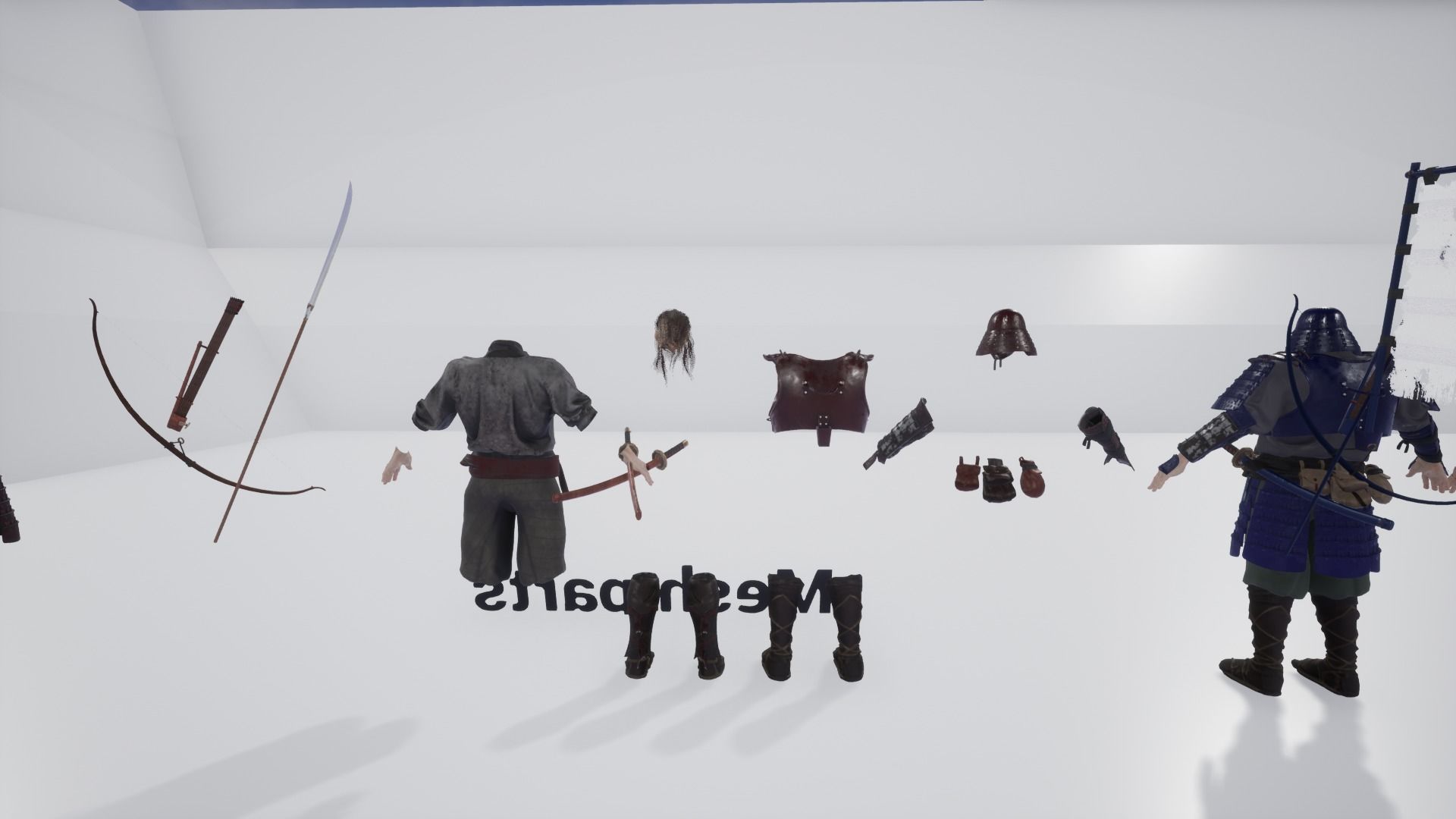 Orc heavy samurai Low-poly 3D model_12