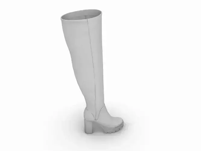 High heel booth shoe women 3D print model