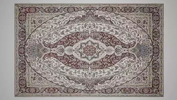 Oriental-style national carpet made of silk for Interior 