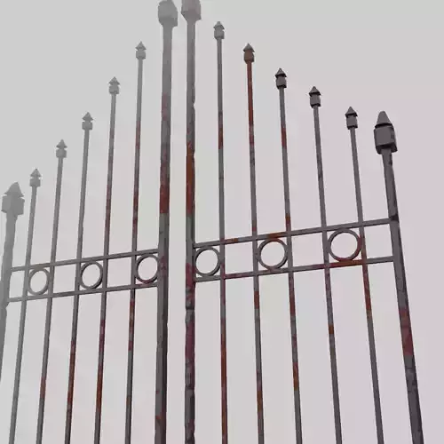 Rusty gate in blender 3D model