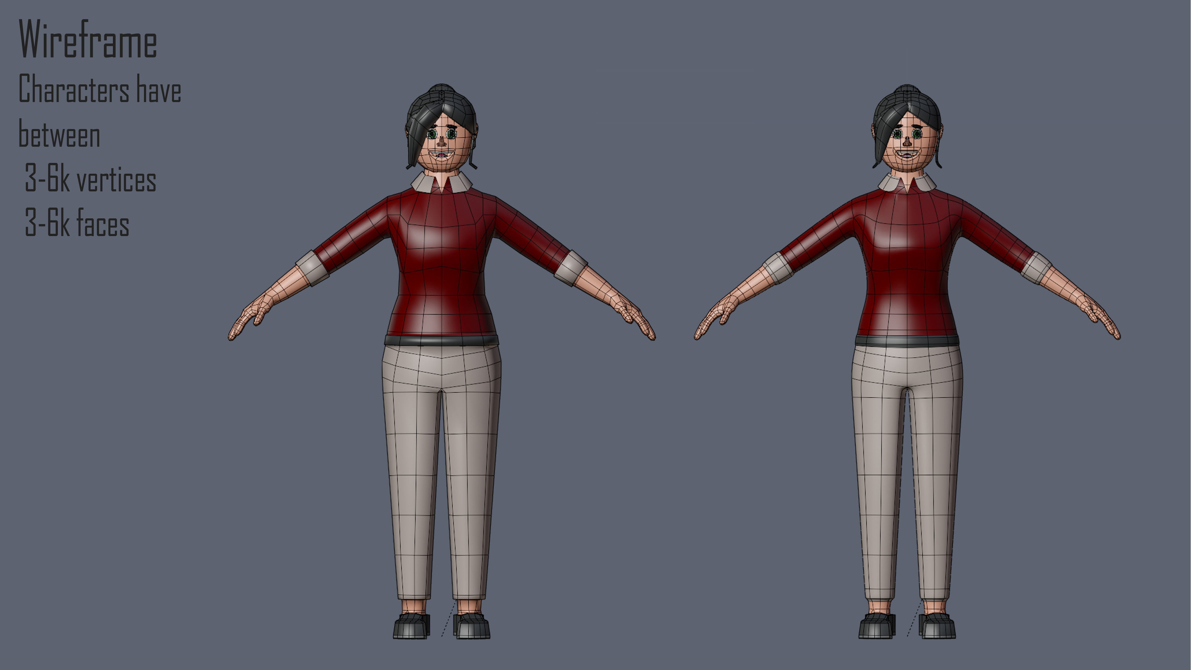 Cartoon characters 1 01 Low-poly 3D model_11