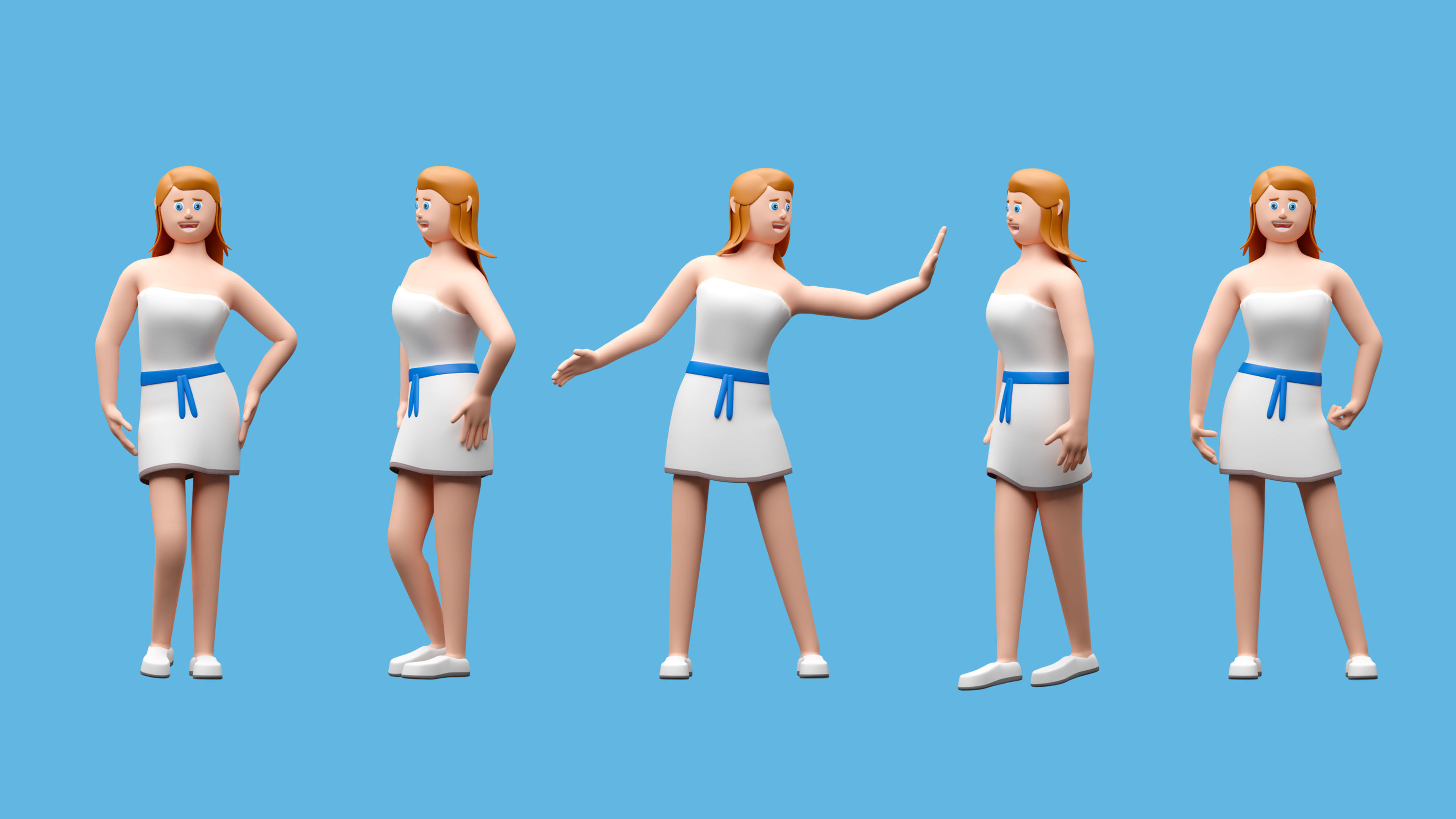 Cartoon characters 1 01 Low-poly 3D model_6