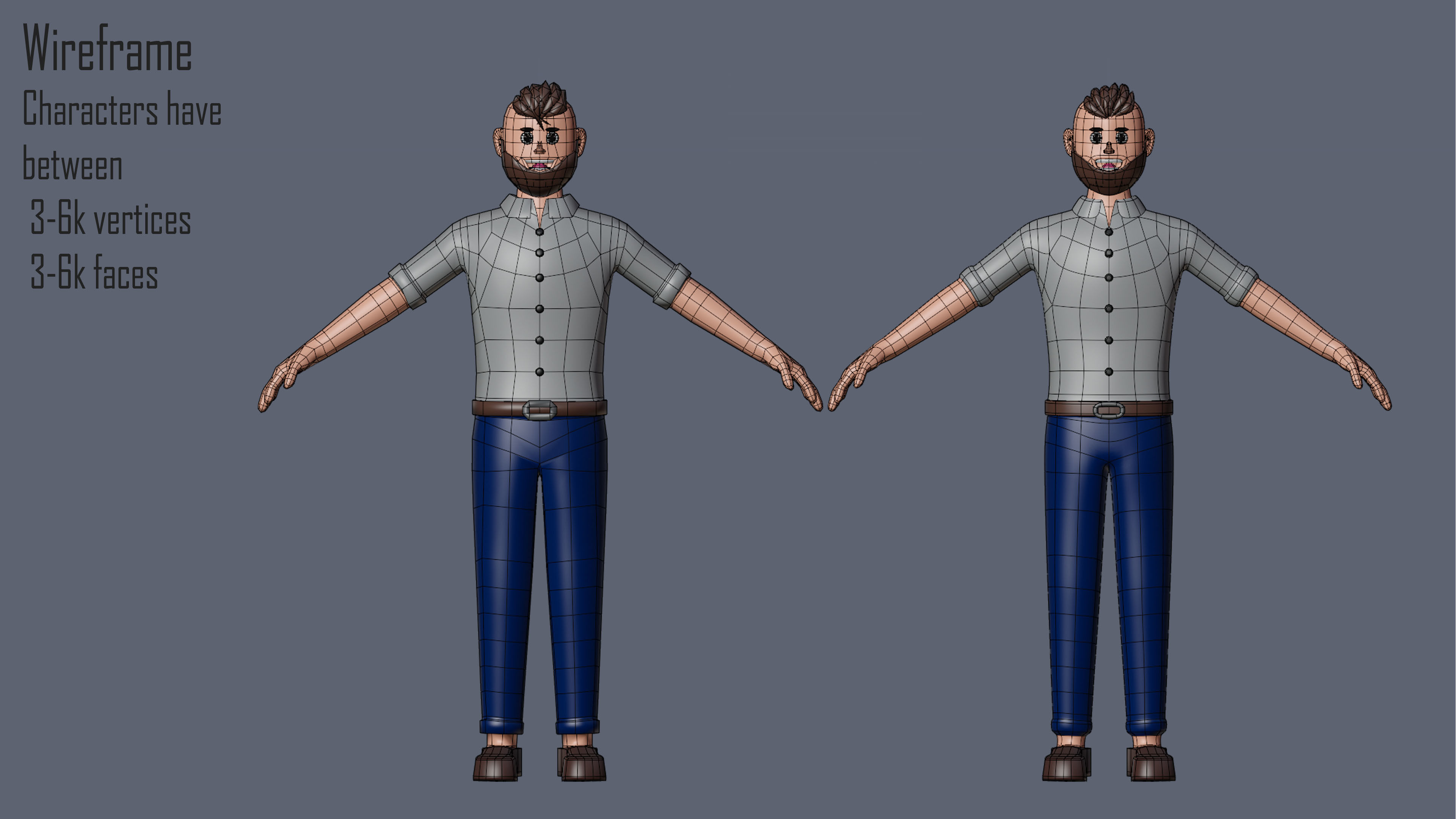 Cartoon characters 1 01 Low-poly 3D model_10