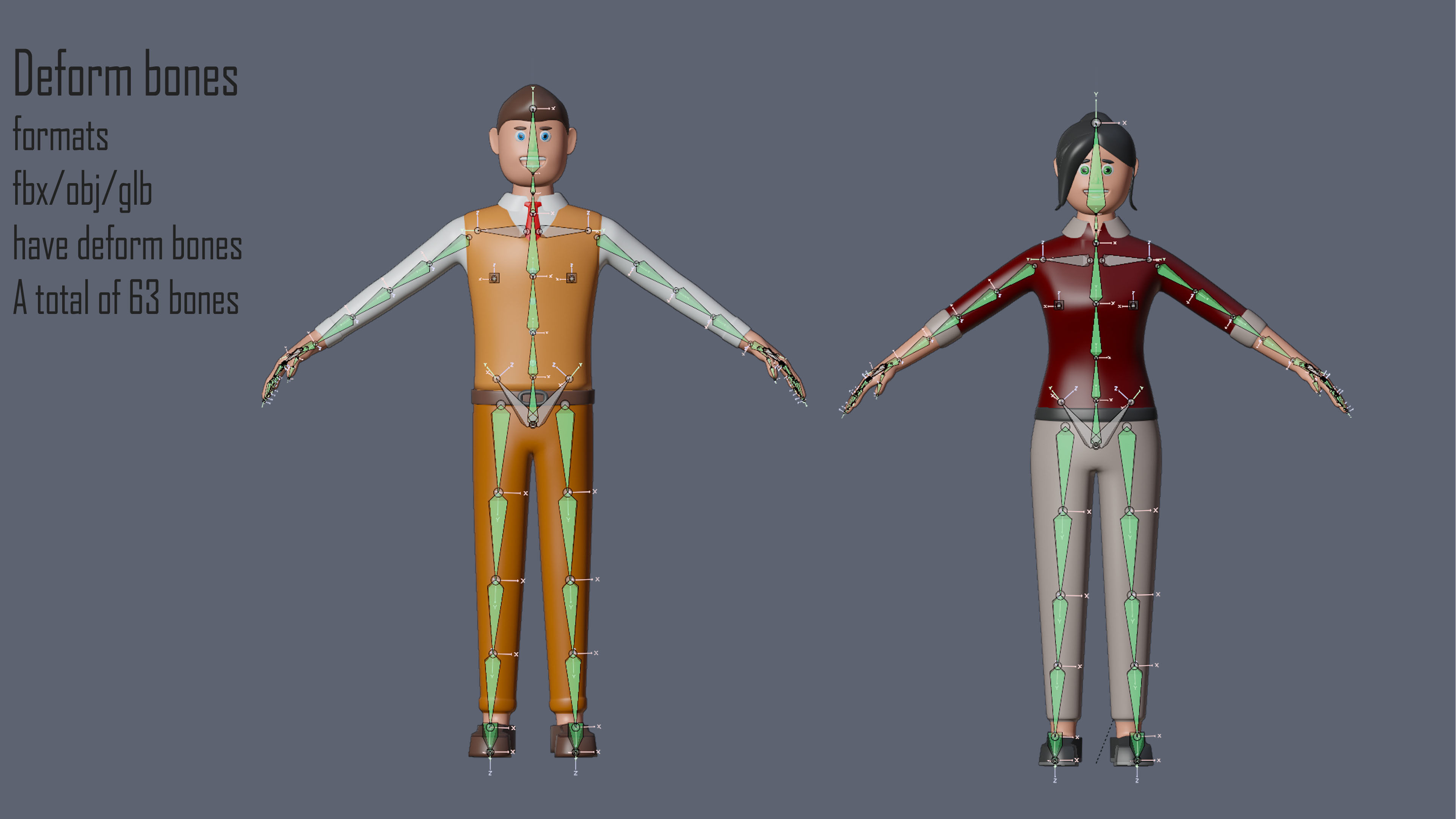Cartoon characters 1 01 Low-poly 3D model_12