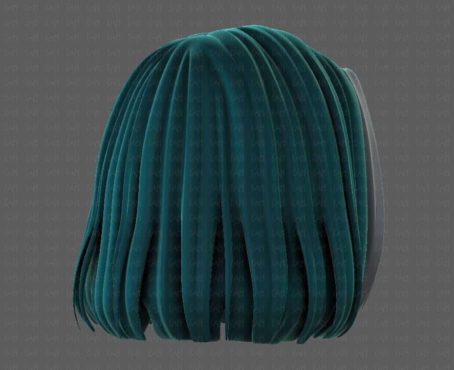 3D Hair style for girl V99 Low-poly 3D model_41