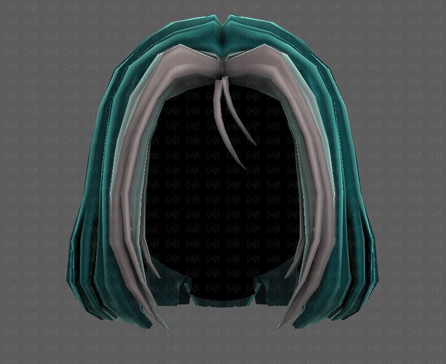 3D Hair style for girl V99 Low-poly 3D model_17