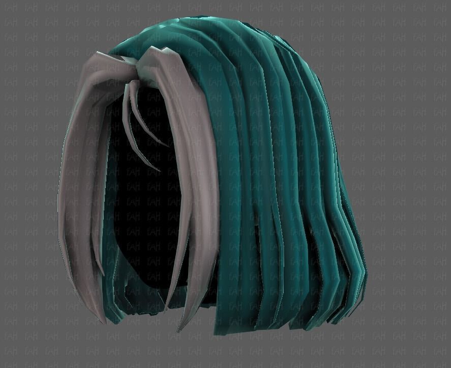 3D Hair style for girl V99 Low-poly 3D model_23