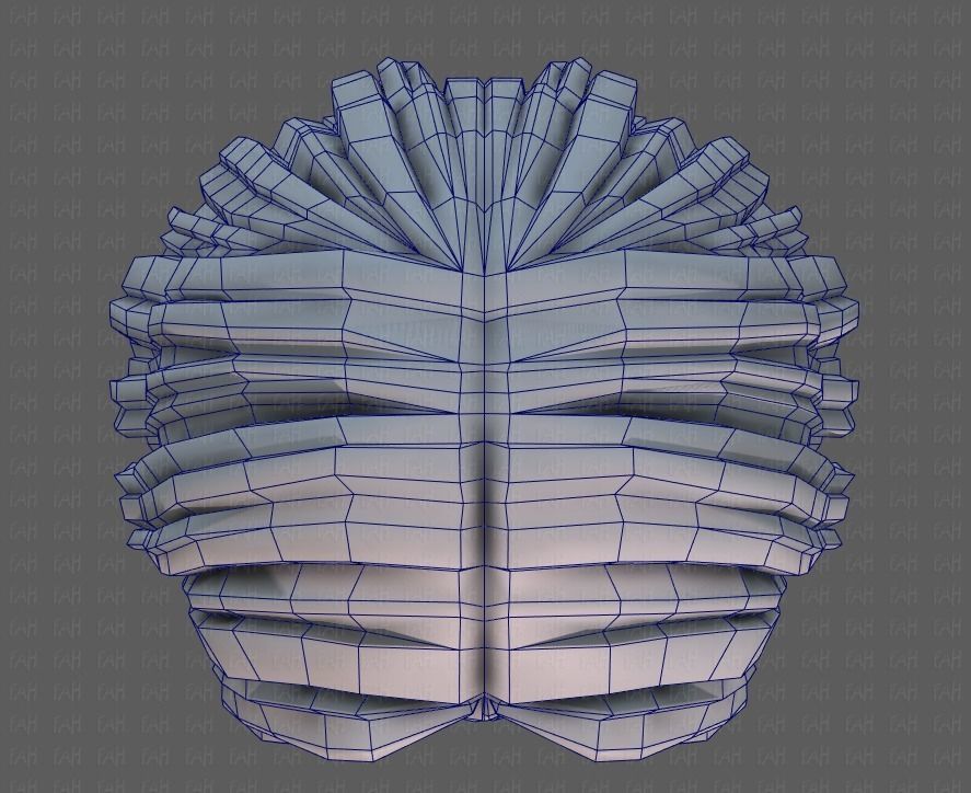 3D Hair style for girl V99 Low-poly 3D model_36