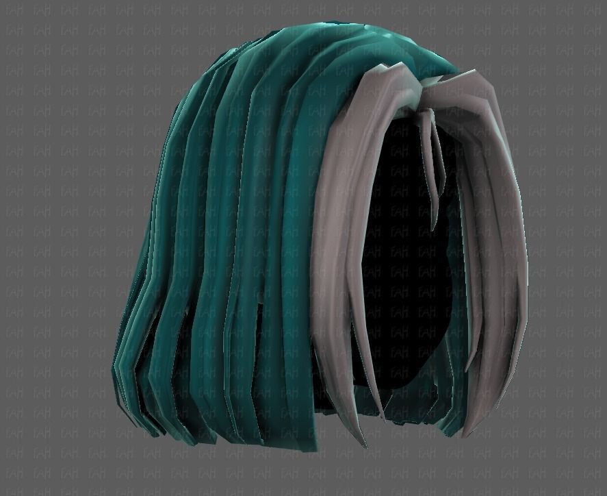 3D Hair style for girl V99 Low-poly 3D model_18