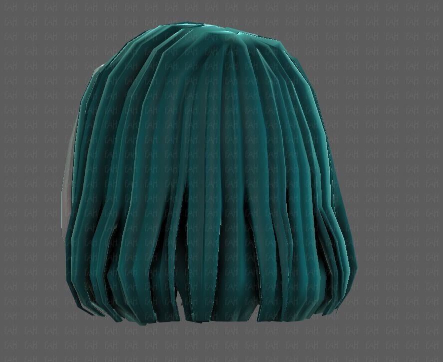 3D Hair style for girl V99 Low-poly 3D model_22