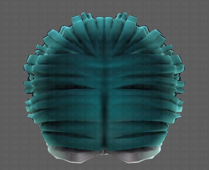 3D Hair style for girl V99 Low-poly 3D model_35