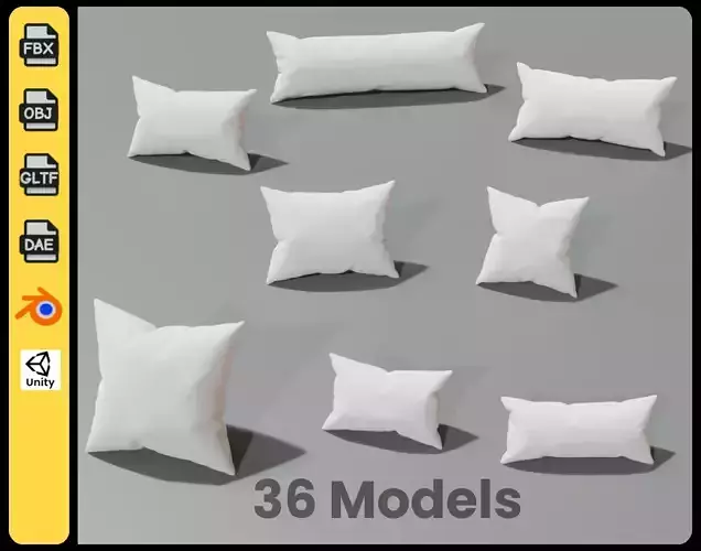 36 realistic pillows