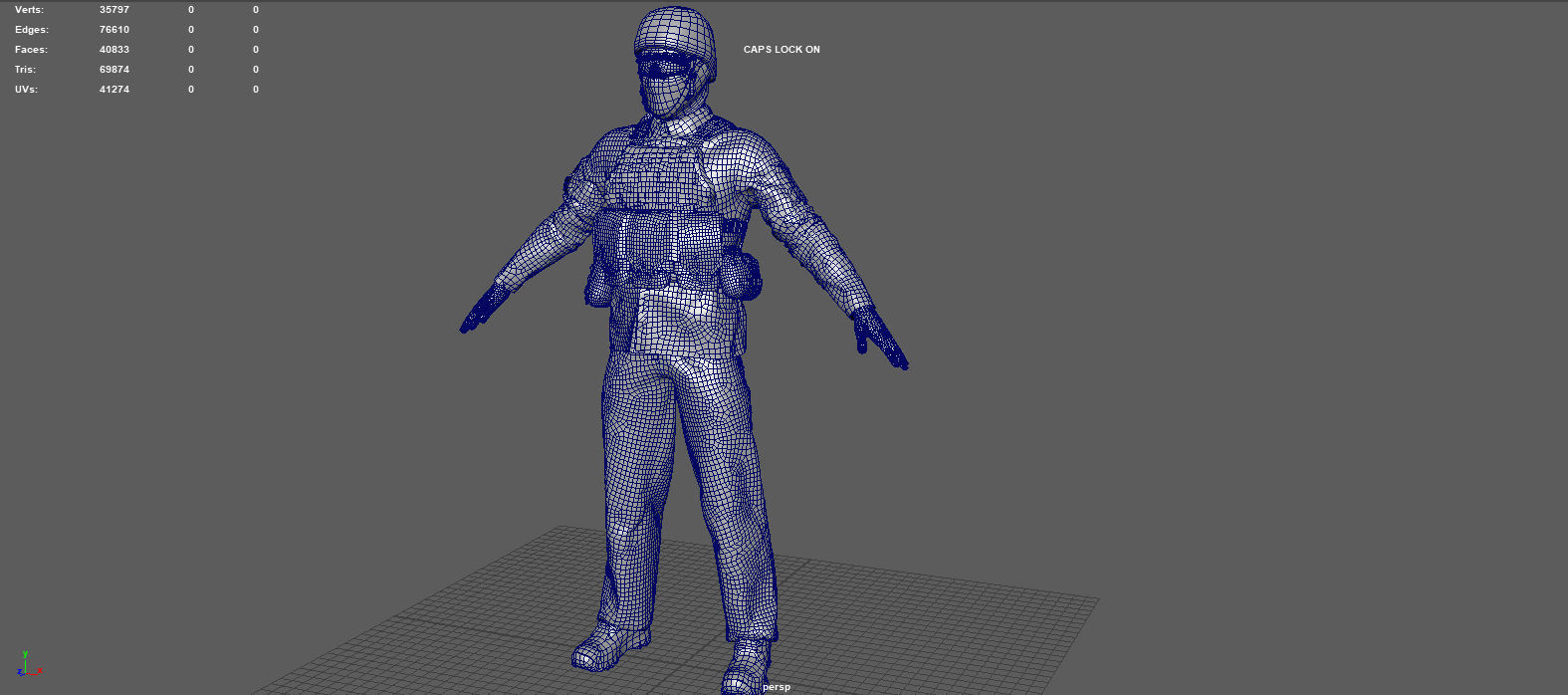 SOLDIER in camouflage uniform 3D model_13