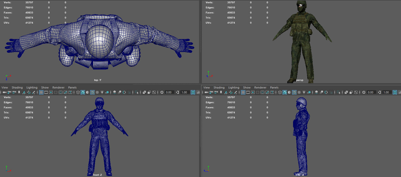 SOLDIER in camouflage uniform 3D model_17