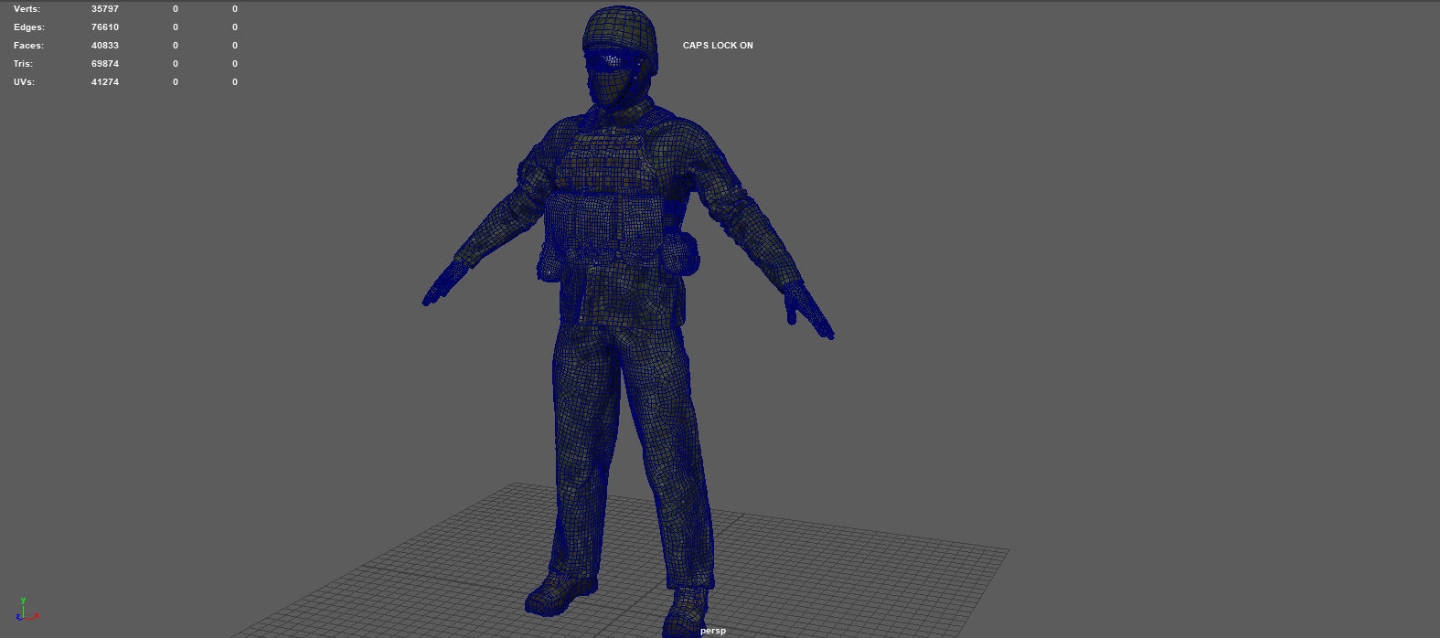 SOLDIER in camouflage uniform 3D model_14