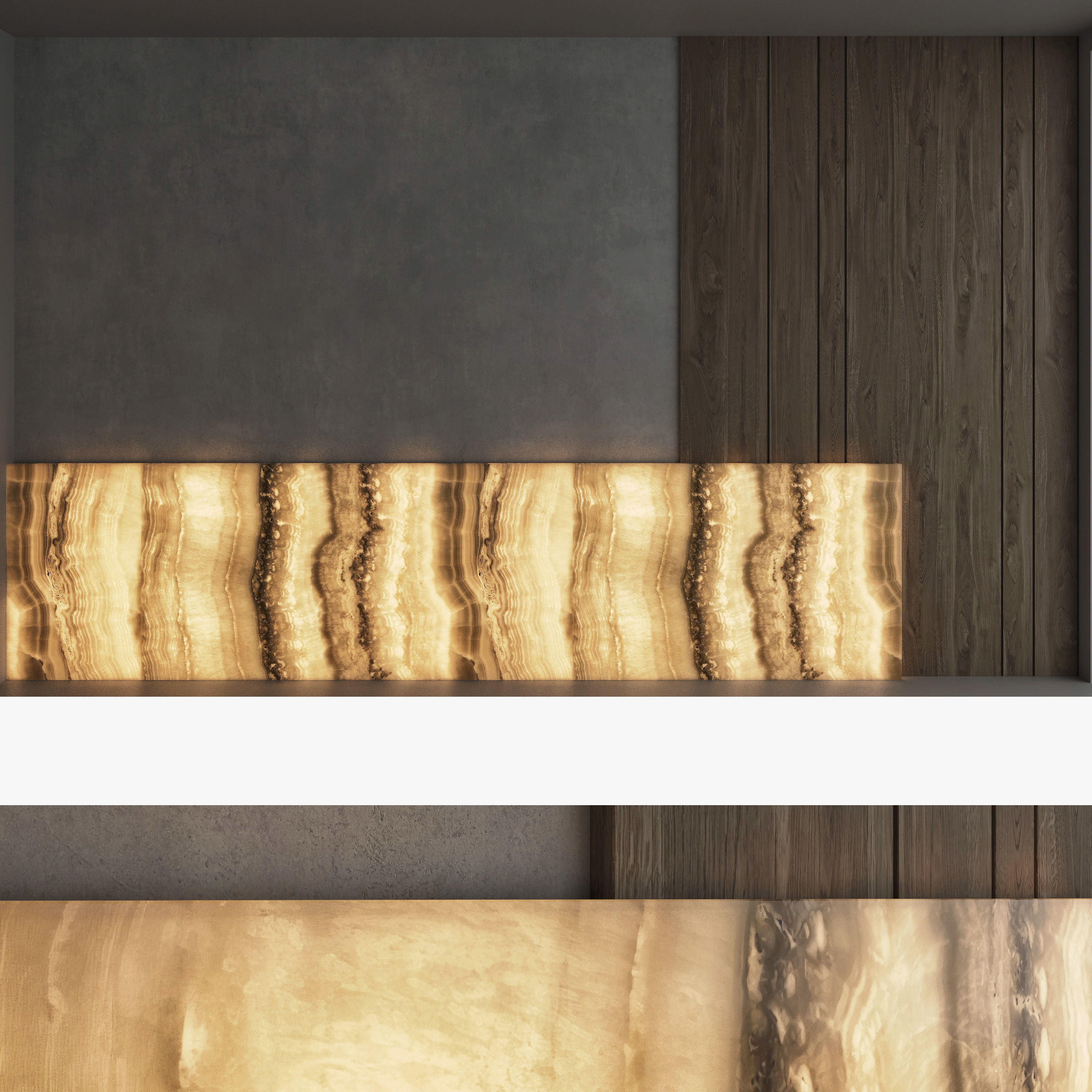 Decorative wall panel set 74 3D model_1