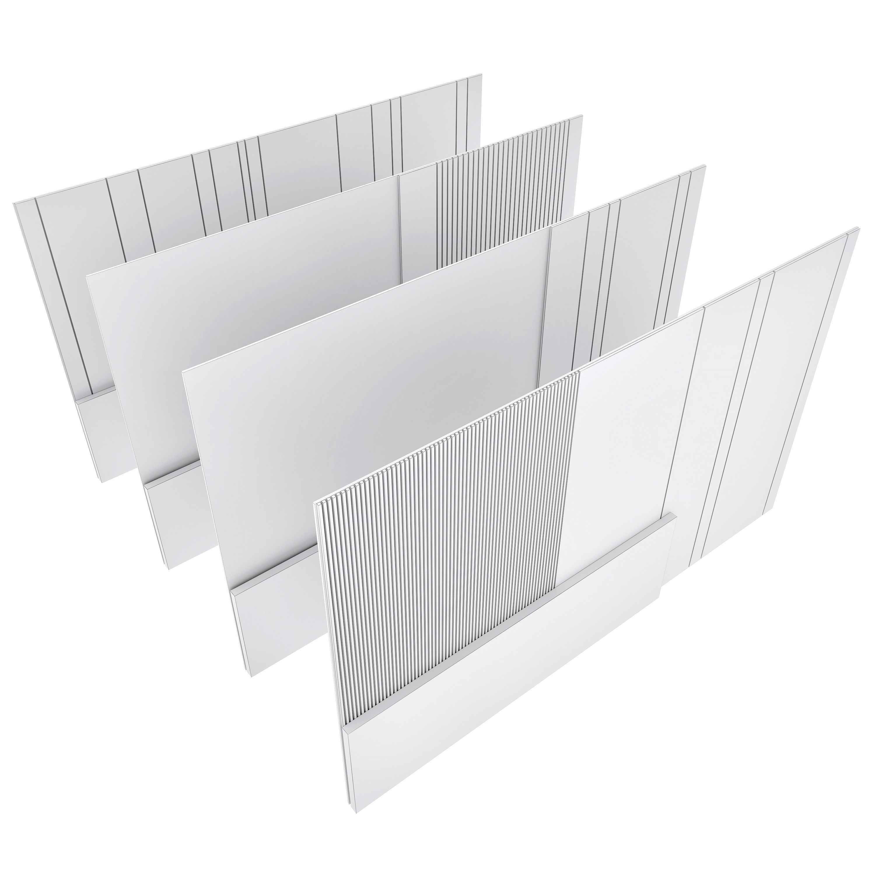 Decorative wall panel set 74 3D model_6